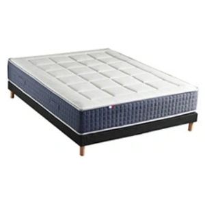 Id Literie Ensemble matelas ressort 7 zones + mémoire de forme sommier 140x190 pas cher