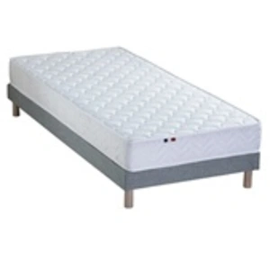 Comparateur de prix : Selenia Ensemble Matelas Ressorts Fermes biconiques SPECTOS + Sommier Made in France - Sommier Gris chiné