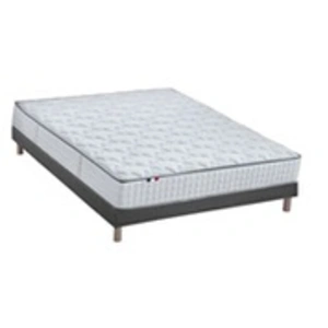 Selenia Ensemble Matelas Ressorts 7 zones COSMA + Sommier - Made in France - Sommier Noir pas cher