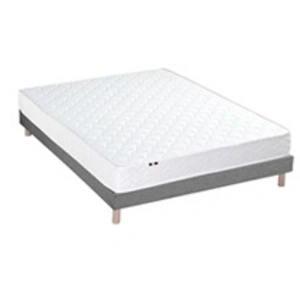 Selenia Ensemble Matelas Ressorts Fermes biconiques SPECTOS + Sommier Made in France - Sommier Gris chiné pas cher