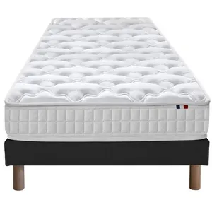 Comparateur de prix : Selenia Ensemble Matelas Ressorts Fermes biconiques SPECTOS + Sommier Made in France - Sommier Noir