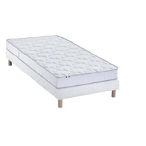 Selenia Ensemble Matelas 100% latex 3 zones NUDE et Sommier Blanc pas cher