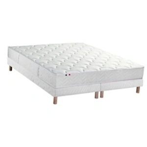 Selenia Ensemble Matelas Ressorts 5 Zones STAR et Sommier Blanc pas cher