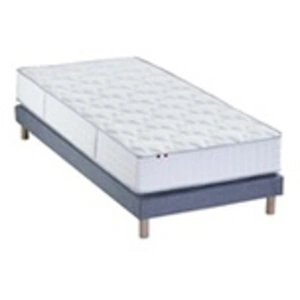 Comparateur de prix : Selenia Ensemble Matelas Ressorts 7 zones COSMA + Sommier - Made in France - Sommier Bleu denim