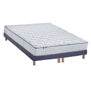 Selenia Ensemble Matelas Ressorts 7 zones COSMA + Sommier - Made in France - Sommier Bleu denim pas cher