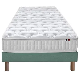 Comparateur de prix : Selenia Ensemble Matelas Ressorts Fermes biconiques SPECTOS + Sommier Made in France - Sommier Vert céladon