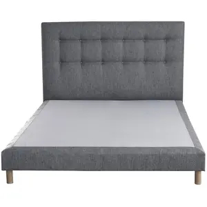Sommier tapissier + tete de lit capitonnée Crépuscule Nuit CélesteVendu parconforama