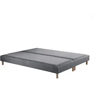 Nuit Céleste Sommier tapissier Gris souris 2x90x200 pas cher