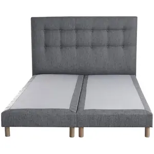 Sommier tapissier + tete de lit capitonnée Crépuscule Nuit Céleste pas cher