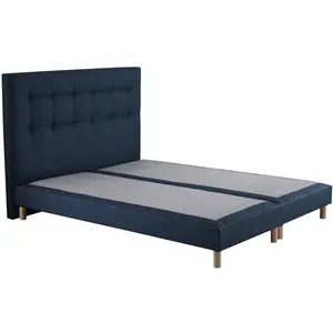 Comparateur de prix : Nuit Céleste Sommier tapissier + tete de lit capitonnée Bleu 180x200