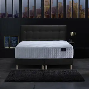 Nuit Céleste Ensemble tête de lit Matelas Mémoire de forme latex + sommier 160x200