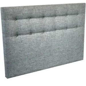 Nuit Céleste Tete de lit capitonnée Crépuscule Gris souris 180x115cm 180 x 200 cm
