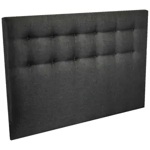 Nuit Céleste Tete de lit capitonnée Crépuscule Anthracite 180x115cm 180 x 200 cm