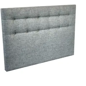 Nuit Céleste Tete de lit capitonnée Crépuscule Gris souris 140x115cm 140 x 190 cm
