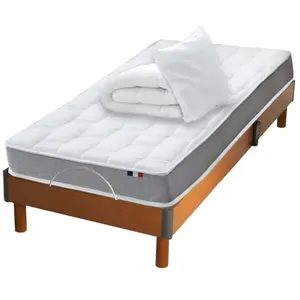 Idliterie Lit Electrique + Matelas mémoire de forme + couette + oreillers 90x190
