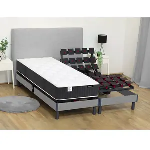 Vente-Unique Matelas de relaxation 90 x 200 cm ressorts ensachés et mémoire de forme ép.24cm - PAROX II de DREAMEA pas cher