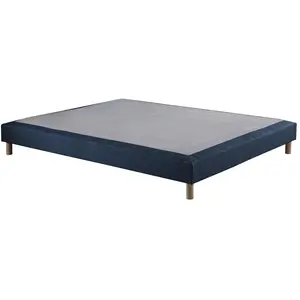 Nuit Céleste - Sommier tapissier Crépuscule bois massif bleu 140x200 c... pas cher
