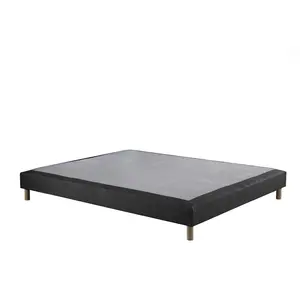 Nuit Céleste - Sommier tapissier Crépuscule bois massif anthracite 140... pas cher