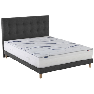 Ensemble matelas mousse hd serena + sommier + tête de lit, chenille bo... pas cher