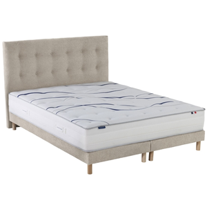 Ensemble matelas mousse hd serena + sommier + tête de lit, chenille bo...