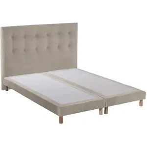 Ensemble sommier + tête de lit eden crème couleur - crème, dimensions ... pas cher