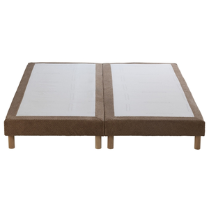 Sommier tapissier eden moka, bois massif, chenille bouclettes dimensio... pas cher