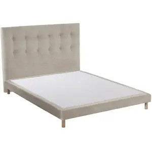 Ensemble sommier + tête de lit eden crème couleur - crème, dimensions ... pas cher