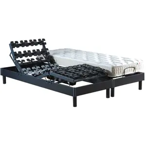 IDLITERIE Sommier électrique à plots et matelas 100% latex 2x80x200 pas cher
