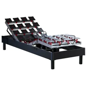 IDLITERIE Sommier électrique anthracite et matelas mousse 35hr 90x190 pas cher