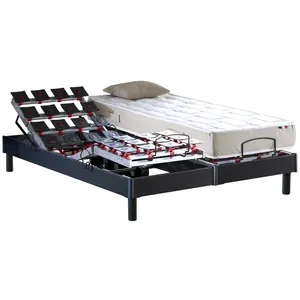 Comparateur de prix : IDLITERIE Id Literie - Lit électrique relaxation + Matelas 100% latex 2x90x200