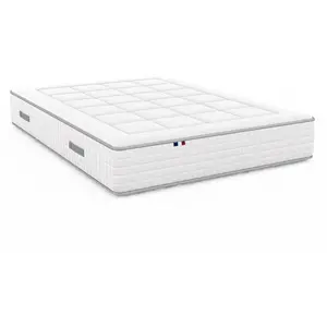I D Literie Matelas ressorts ensachés et mémoire de forme BELLAGIO, réversible Dimensions - 140 x 200 cm pas cher