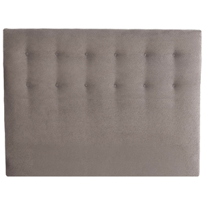 Tete de lit capitonnée eden gris clair, chenille bouclettes dimensions...