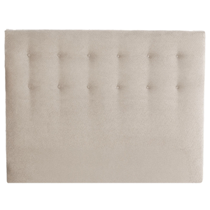 Tete de lit capitonnée eden crème, chenille bouclettes dimensions - 18...