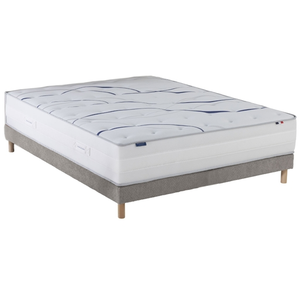 Ensemble matelas mémoire de forme altea + sommier, chenille bouclettes... pas cher