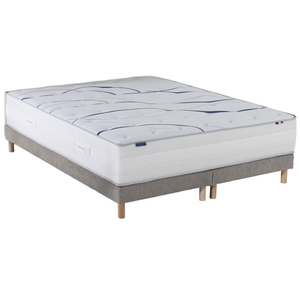 Ensemble matelas mémoire de forme memoria + sommier, chenille bouclett... pas cher
