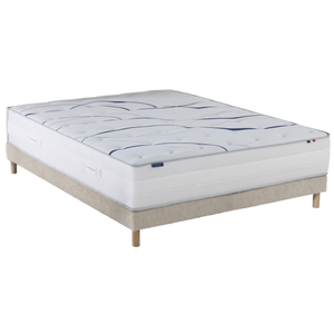 Ensemble matelas mémoire de forme memoria + sommier, chenille bouclett... pas cher