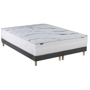 Ensemble matelas mémoire de forme memoria + sommier, chenille bouclett... pas cher