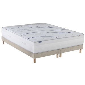Ensemble matelas mémoire de forme memoria + sommier, chenille bouclett... pas cher