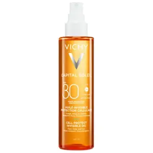 Comparateur de prix : L'OREAL BEAUTE DERMATOLOG Vichy Capital Soleil Huile invisible de protection cellulaire Spf30 200ml