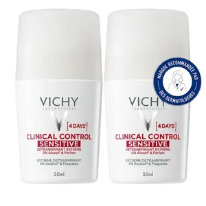 Vichy Déodorant Bille Duo Clinical Control Sensitive 2x50ml pas cher