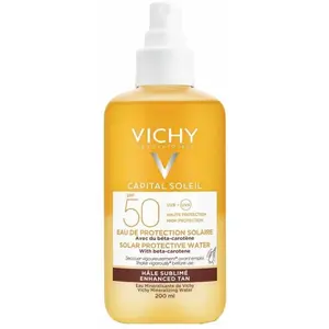 Comparateur de prix : Vichy Capital Soleil Eau de protection solaire hâle sublimé SPF50 200ml