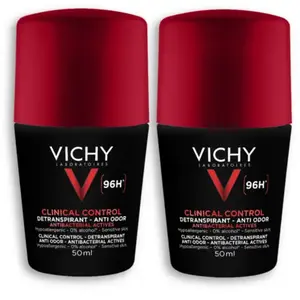 Comparateur de prix : Vichy Homme Clinical Control détranspirant anti-odeur 96h lot de 2x50ml