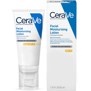 Comparateur de prix : Cerave Crème Hydratante Visage SPF 30 pour les peaux normales à sèches