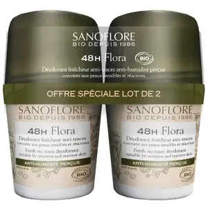 Sanoflore Sanoflore Déodorant Bille 48h Flora 2x50mlVendu parnocibe