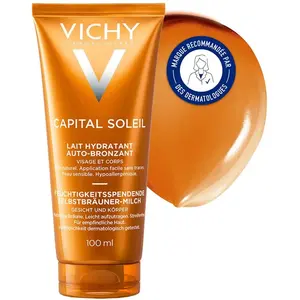 Vichy Idéal Soleil Lait Autobronzant Hydratant Visage & Corps 100ml pas cher