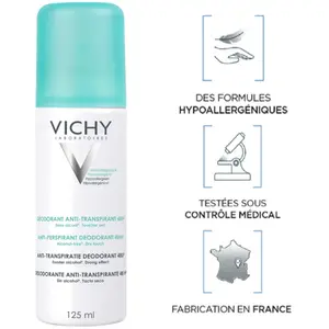 Vichy Déodorant Anti-Transpirant 48h Spray Lot de 2 x 125ml