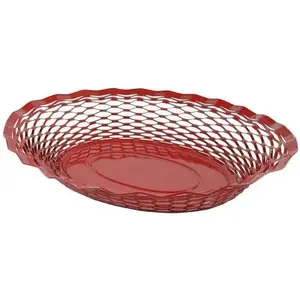 Comparateur de prix : ROGER ORFEVRE - Corbeille pain Vintage ovale 25x18 cm Rouge