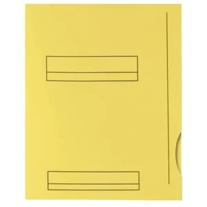 50 Sous-Dossier Oxford HV 2 Rabats A4 Kraft Jaune Pastel pas cher