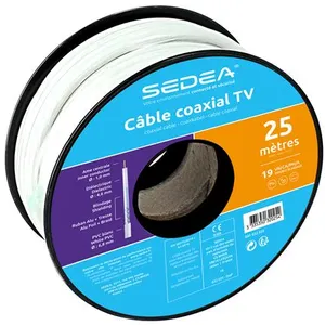 SEDEA Cable antenne TV et satellite coaxial 25m pas cher