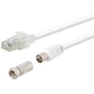 Sedea - Cordon vdi RJ45 / tv mâle/mâle + adaptateur 2 mètres 913062 pas cher